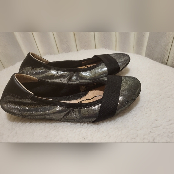 Rare Puma Rhythm Shine Ballet Flat Flexible Sole Silver Black Flexible Sole 6. - Picture 3 of 6